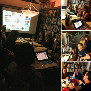 Composite photo album of Slow Food Russian River Media Team meeting