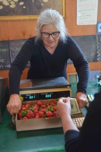 Barbara Rigby manages the farm stand.