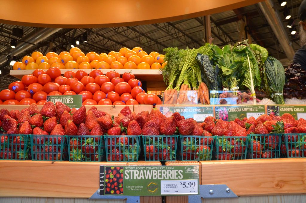 In the produce section in the Windsor Oliver’s, aesthetics clearly matter
