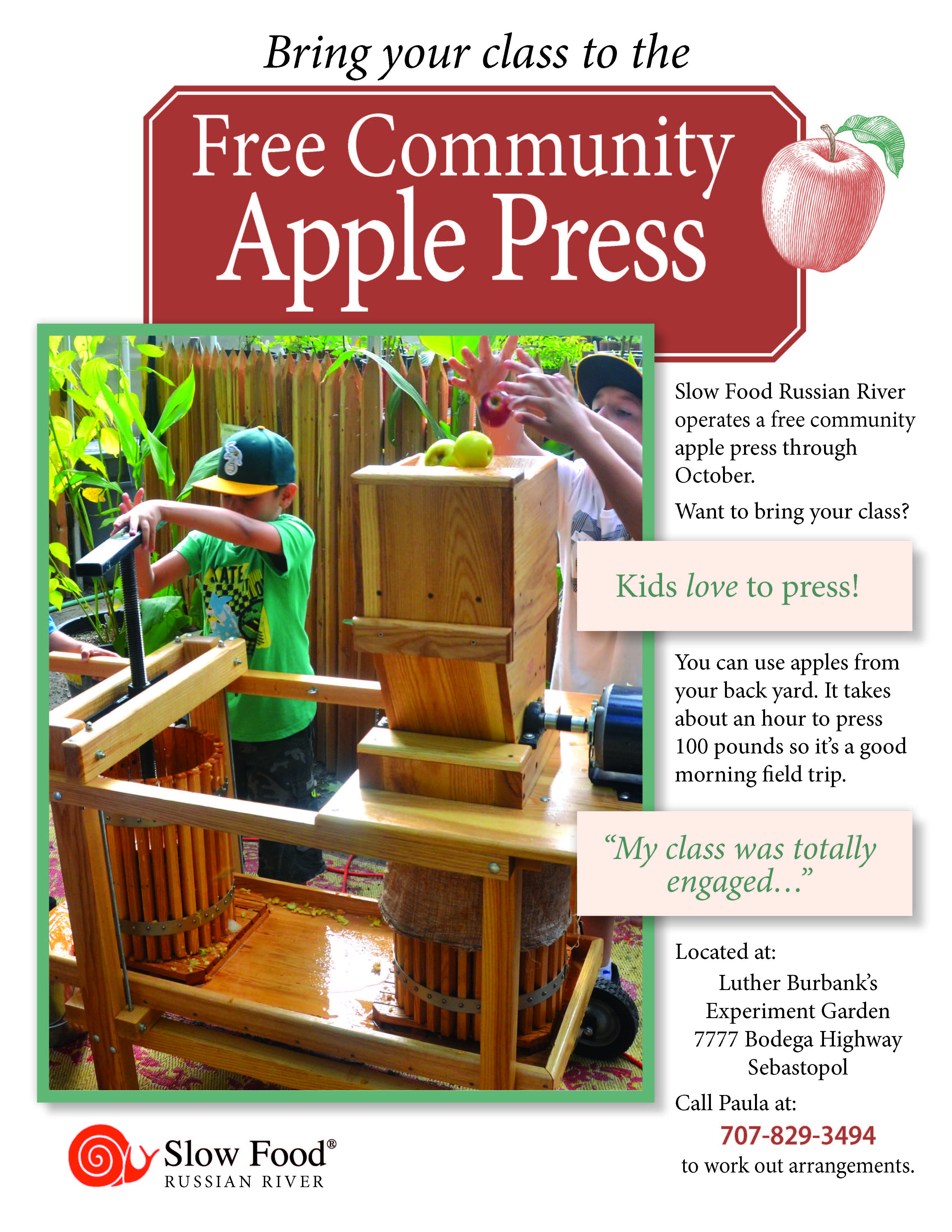 Bring your class to the FREE Community Apple Press