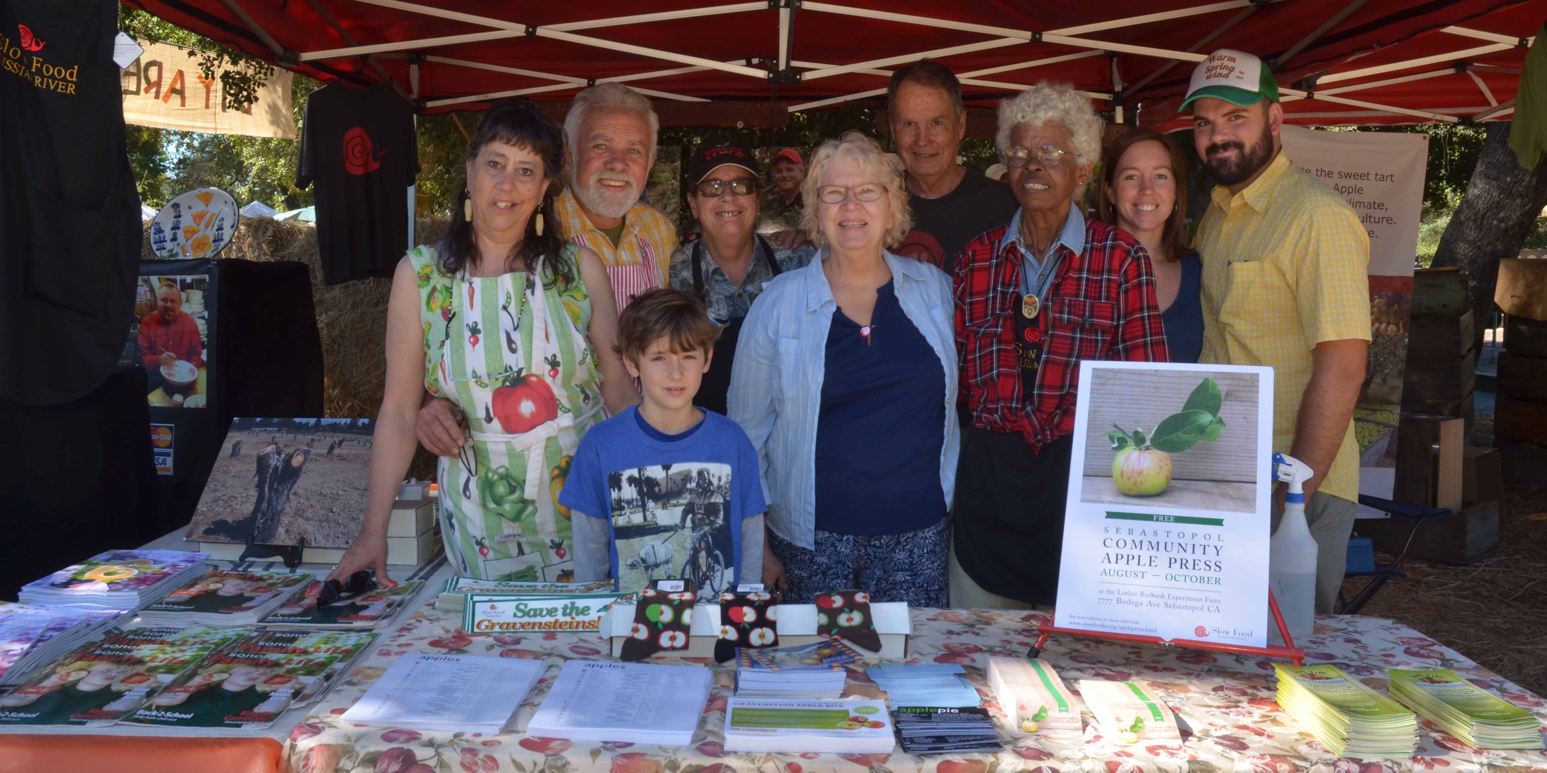 Booth of the Apple Core of Slow Food Russian River at the Gravenstein Apple Fair 2015