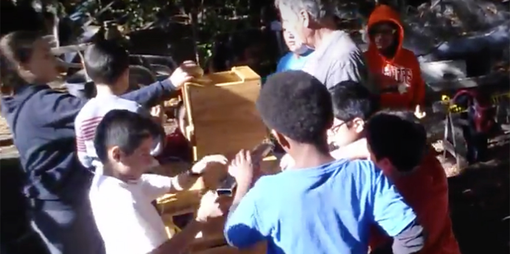 Watch Steele Lane Students at the Sebastopol Community Apple Press of Slow Food Russian River