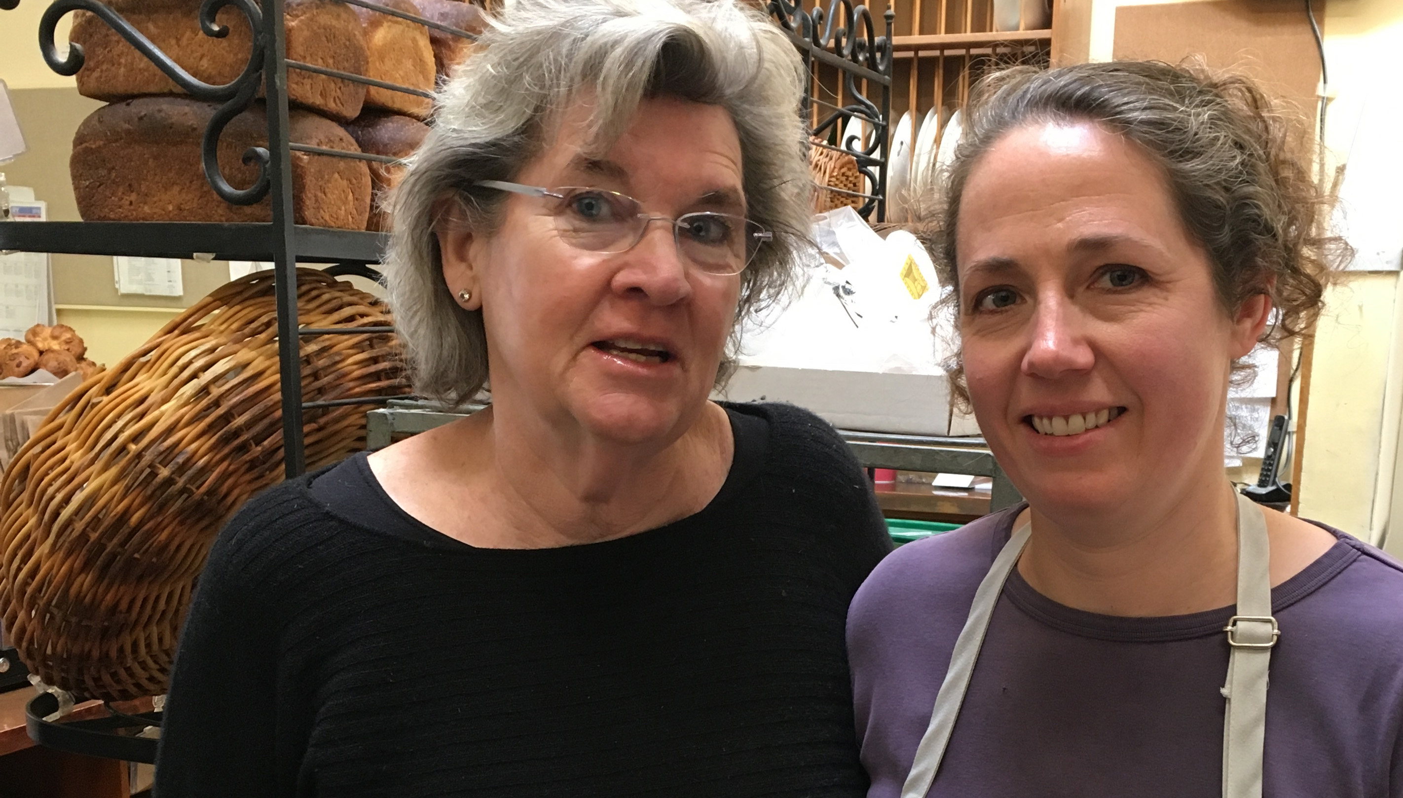 Healdsburg Downtown Bakery – On the left, Kathleen Stewart, proprietor, with Anna Mancuso Tarlton, the pastry chef